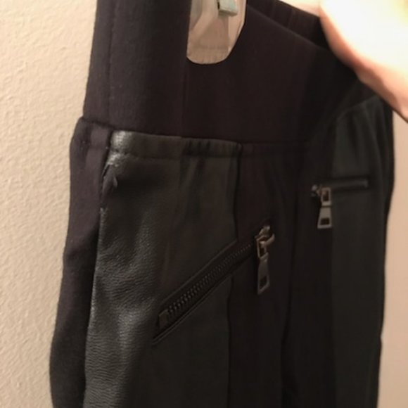 🍁5/30$!! Victoria's Secret Straight Leg Leather Detail Pants - Picture 8 of 11